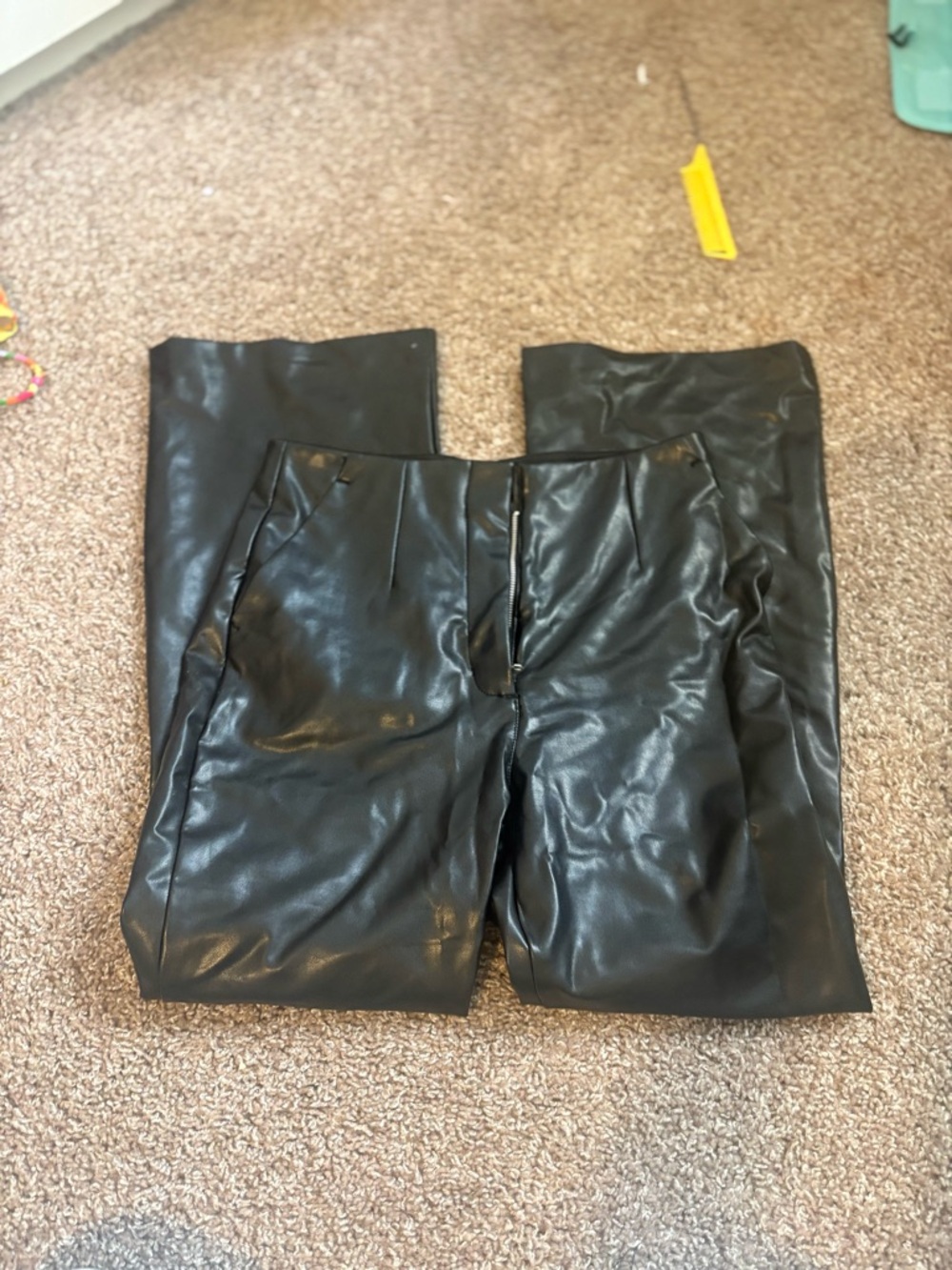 Abercrombie & Fitch Black Vegan Leather Pants